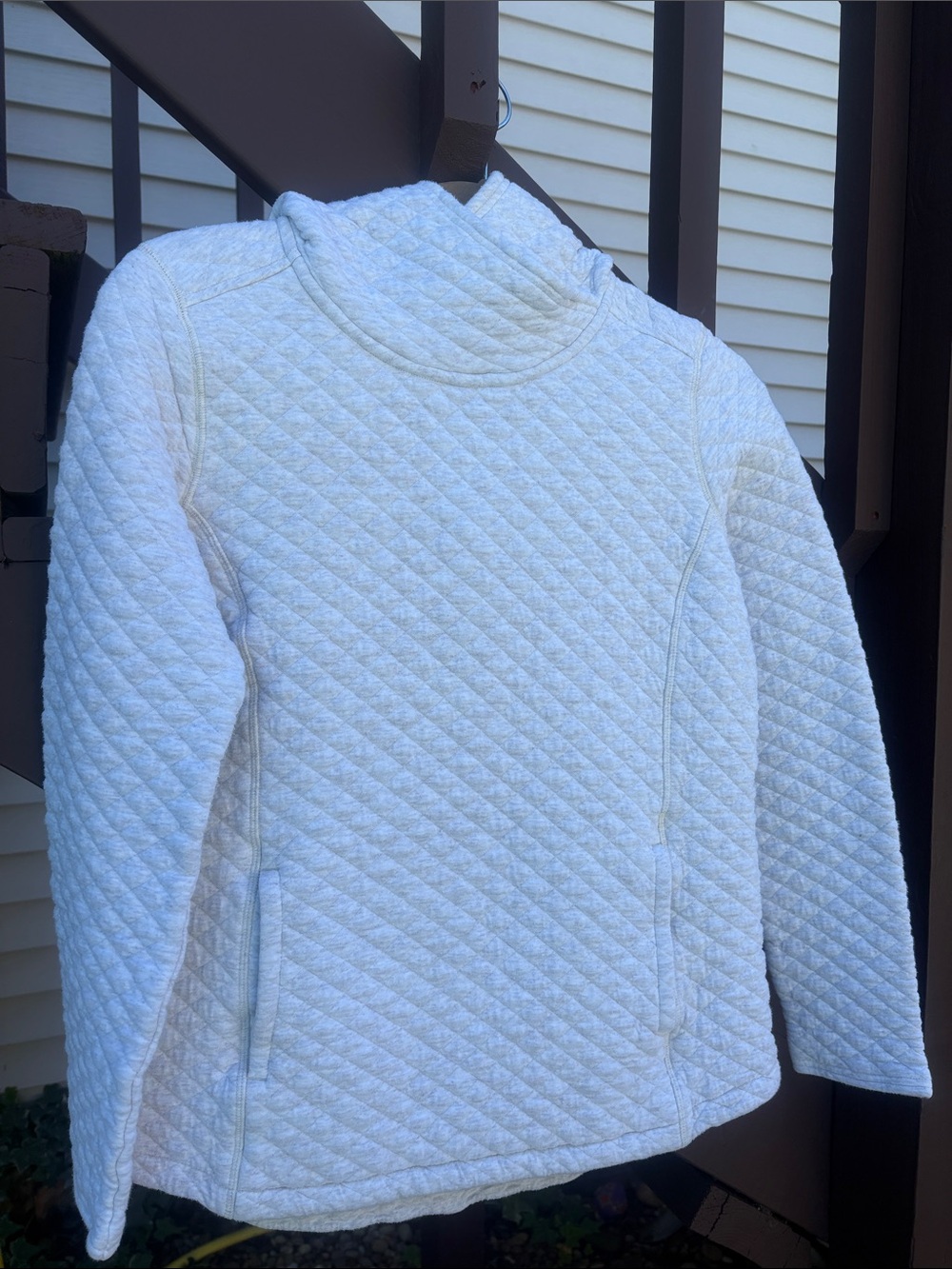 Duluth Trading Co. Women’s XS Quilted White Women's Sweater Pullover